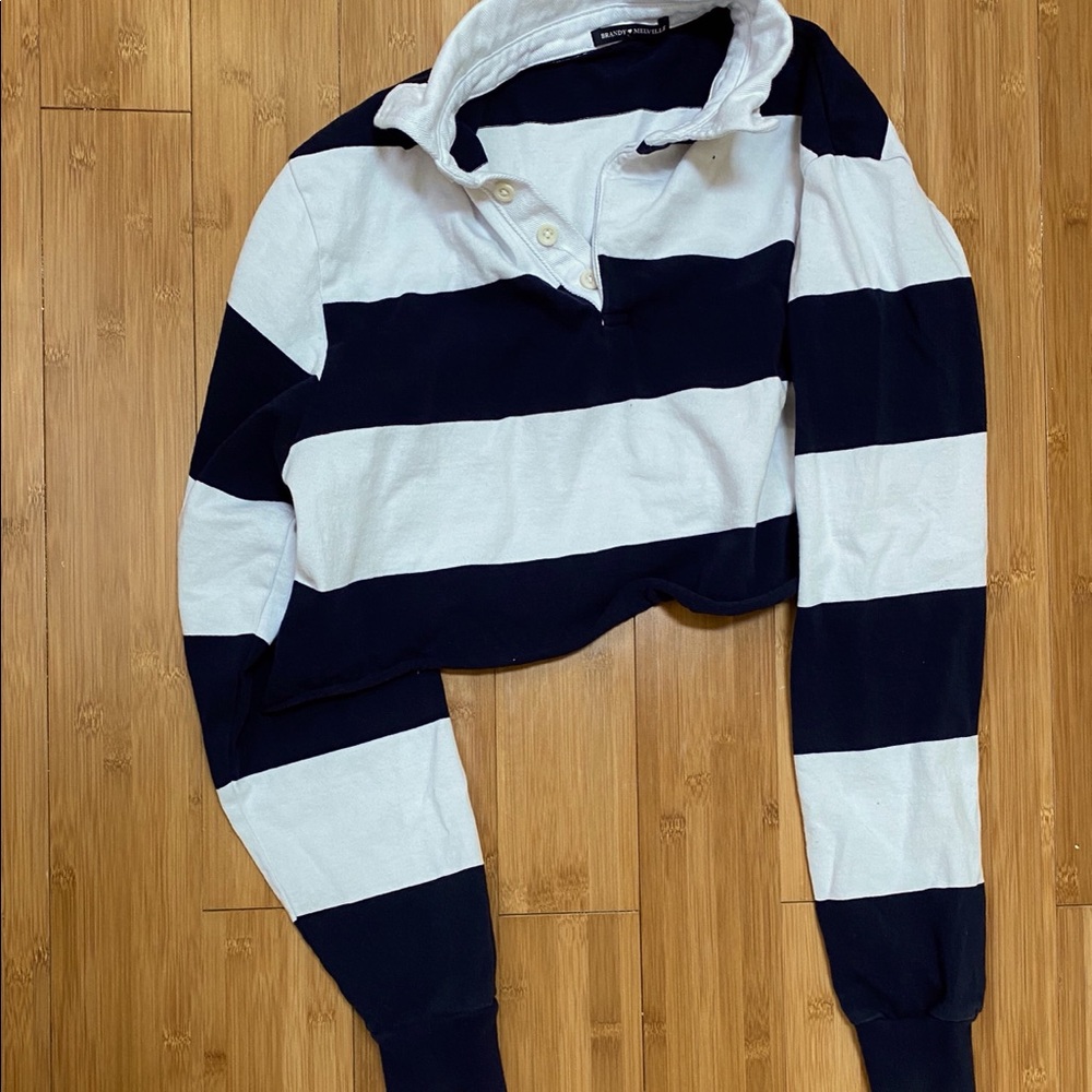 Striped Brandy Melville Crop Shirt